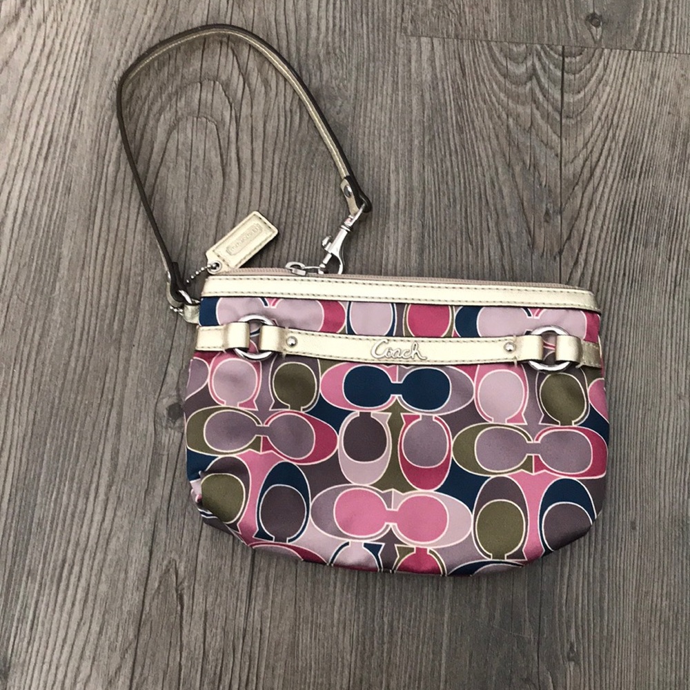 Colorful coach wristlet nwot